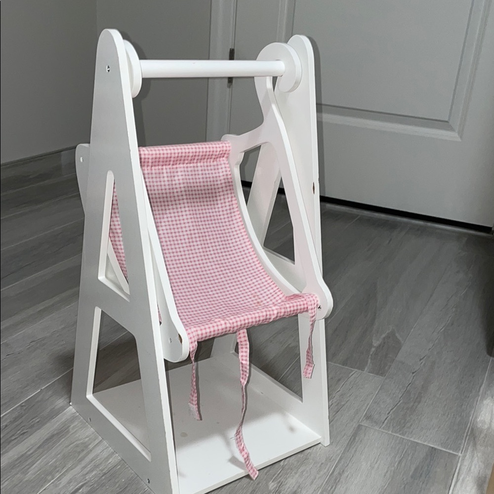 White and Pink Kids Toy Chair